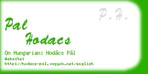 pal hodacs business card